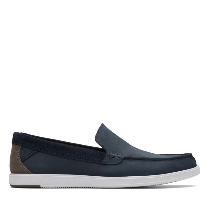 Pánské Loafers Clarks Bratton Tmavě Blankyt | CZ-137956