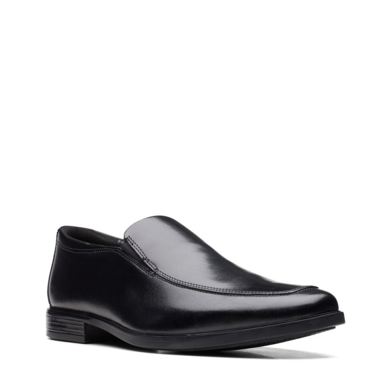 Pánské Loafers Clarks Howard Edge Černé | CZ-169203