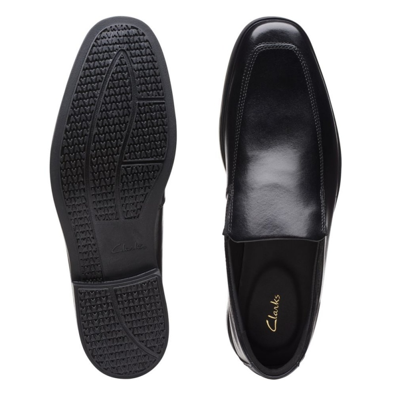 Pánské Loafers Clarks Howard Edge Černé | CZ-169203