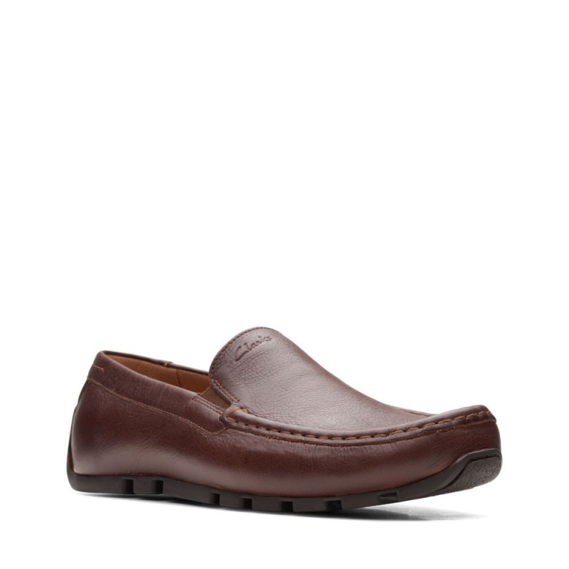 Pánské Loafers Clarks Oswick Plain Tmavě Hnědé | CZ-125496