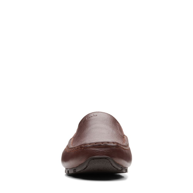 Pánské Loafers Clarks Oswick Plain Tmavě Hnědé | CZ-125496