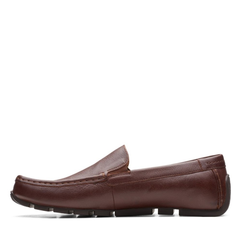 Pánské Loafers Clarks Oswick Plain Tmavě Hnědé | CZ-125496