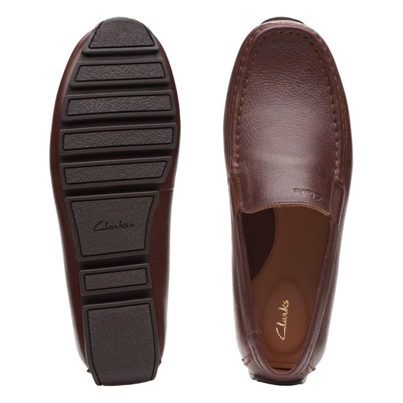 Pánské Loafers Clarks Oswick Plain Tmavě Hnědé | CZ-125496