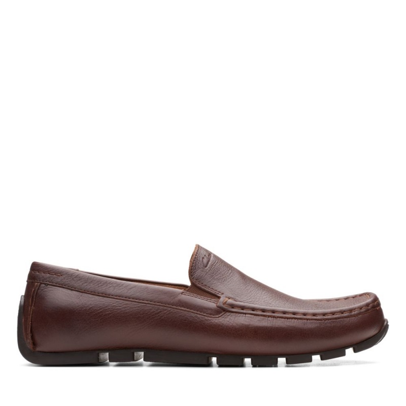 Pánské Loafers Clarks Oswick Plain Tmavě Hnědé | CZ-125496