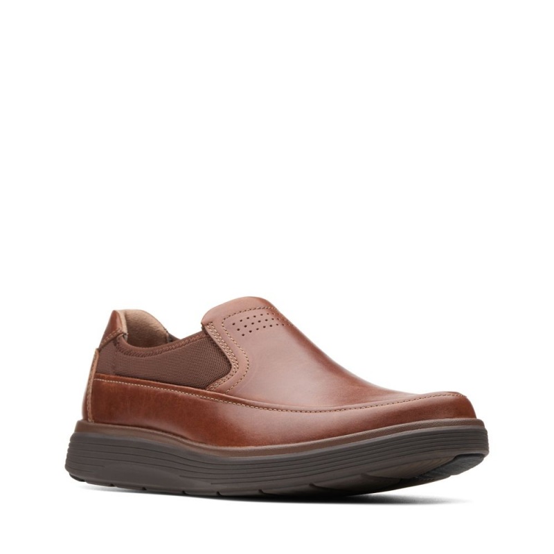 Pánské Loafers Clarks Un Abode Go Tmavě Hnědé | CZ-610235