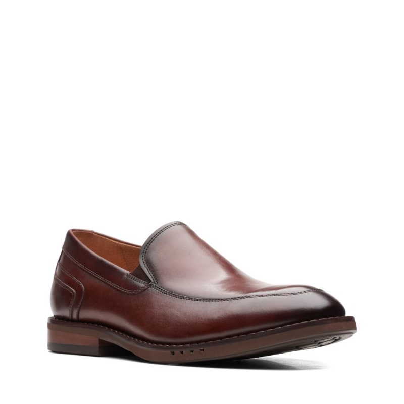 Pánské Loafers Clarks Un Hugh Step Hnědé | CZ-423167