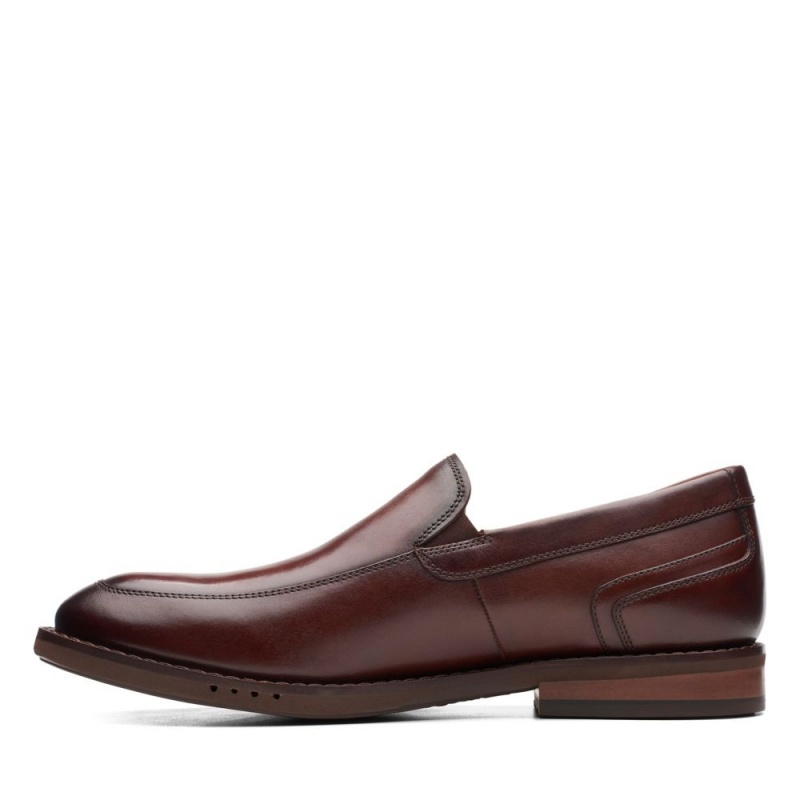 Pánské Loafers Clarks Un Hugh Step Hnědé | CZ-423167