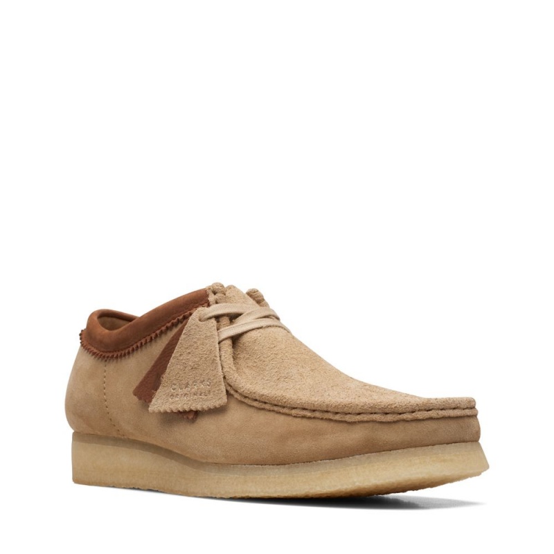 Pánské Obuv Clarks Wallabee Hnědé Bílé | CZ-120874