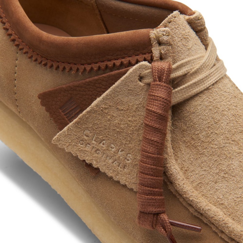 Pánské Obuv Clarks Wallabee Hnědé Bílé | CZ-120874