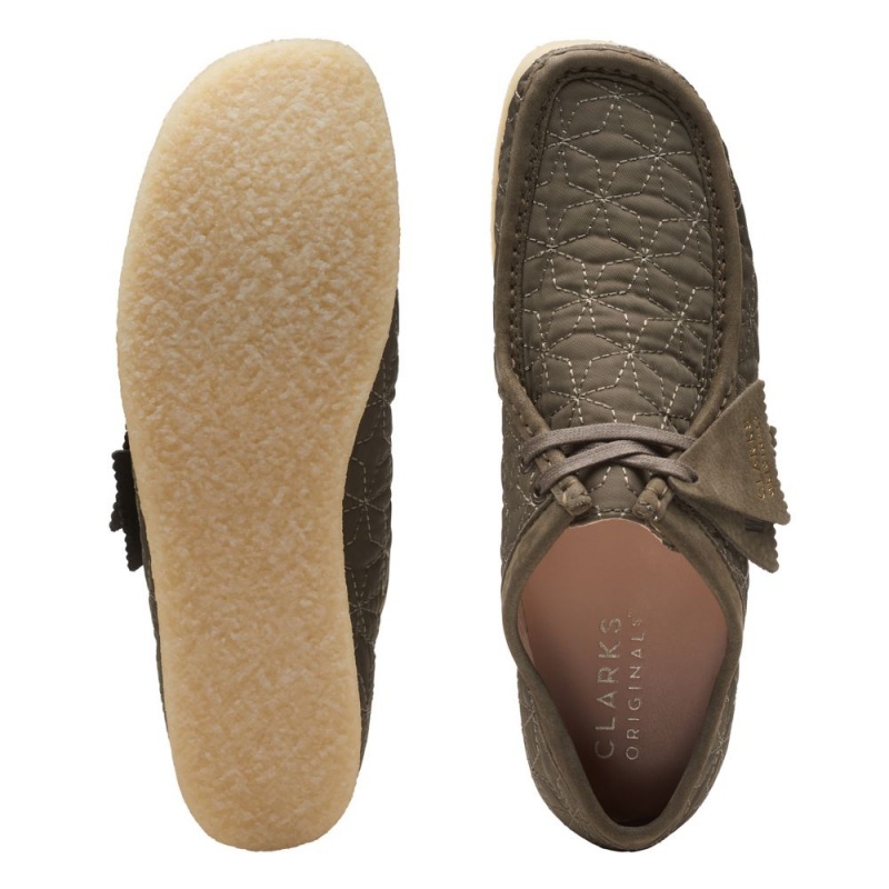 Pánské Obuv Clarks Wallabee Olivy Zelené | CZ-728340