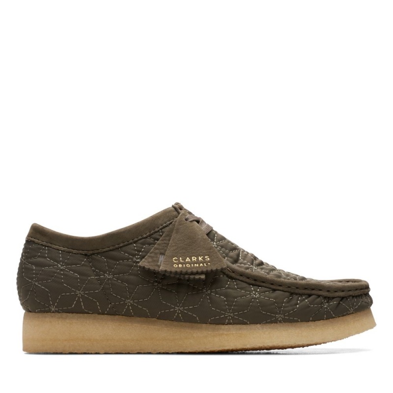 Pánské Obuv Clarks Wallabee Olivy Zelené | CZ-728340