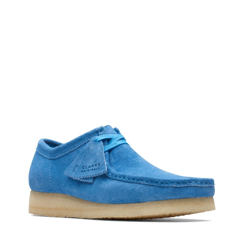 Pánské Obuv Clarks Wallabee Světle Blankyt | CZ-567401