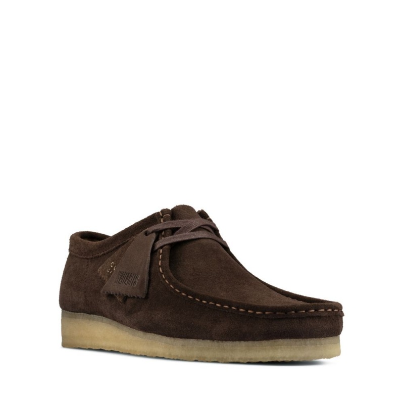 Pánské Obuv Clarks Wallabee Tmavě Hnědé | CZ-236875