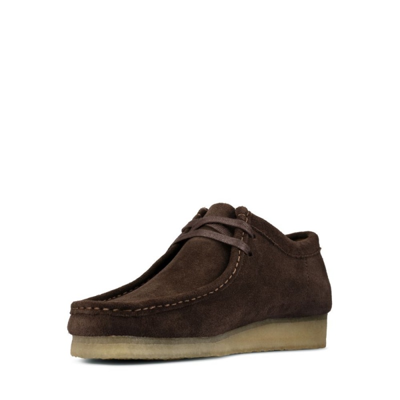 Pánské Obuv Clarks Wallabee Tmavě Hnědé | CZ-236875