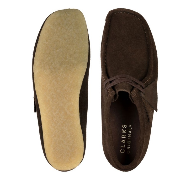 Pánské Obuv Clarks Wallabee Tmavě Hnědé | CZ-236875