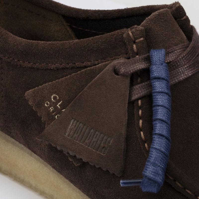 Pánské Obuv Clarks Wallabee Tmavě Hnědé | CZ-236875