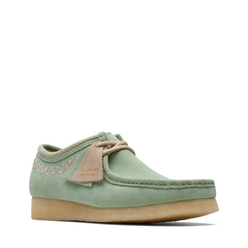 Pánské Obuv Clarks Wallabee Zelene | CZ-573086