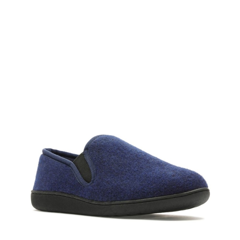 Pánské Pantofle Clarks King Ease Tmavě Blankyt | CZ-328974