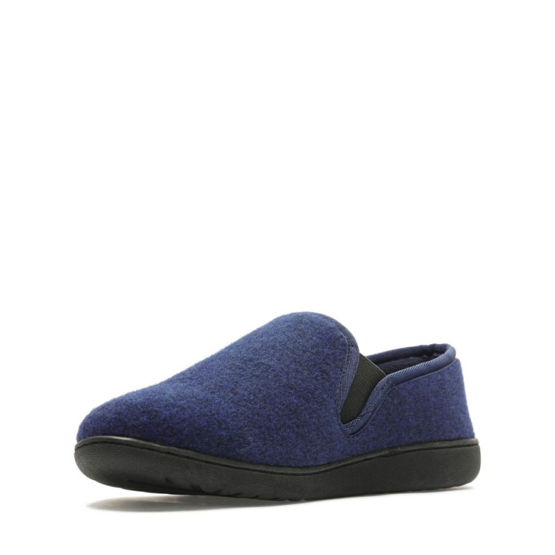 Pánské Pantofle Clarks King Ease Tmavě Blankyt | CZ-328974