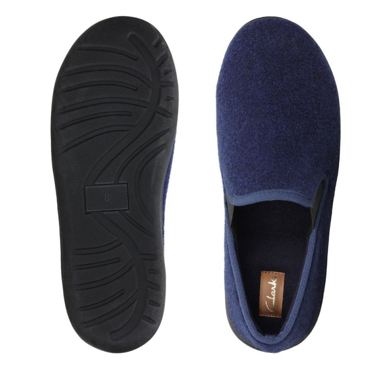 Pánské Pantofle Clarks King Ease Tmavě Blankyt | CZ-328974