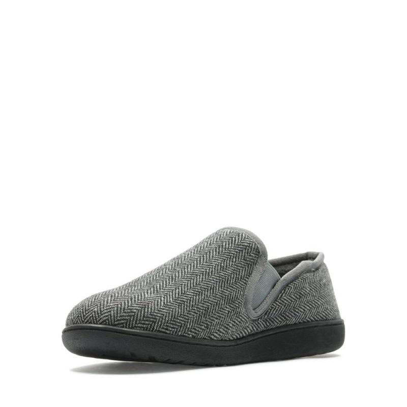 Pánské Pantofle Clarks King Ease Tmavě Šedé | CZ-649278