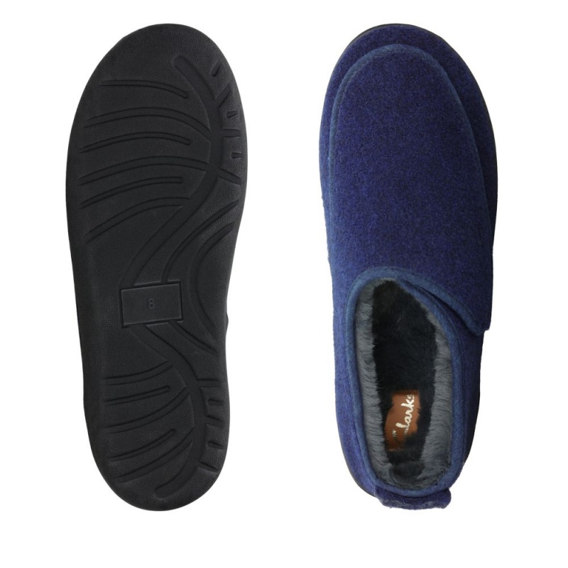 Pánské Pantofle Clarks King Riptape Tmavě Blankyt | CZ-820153