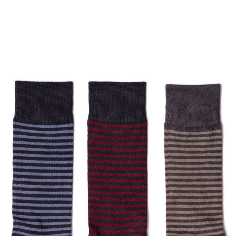 Pánské Ponožky Clarks Stripe Socks 3 Pack Viacfarebný | CZ-180765