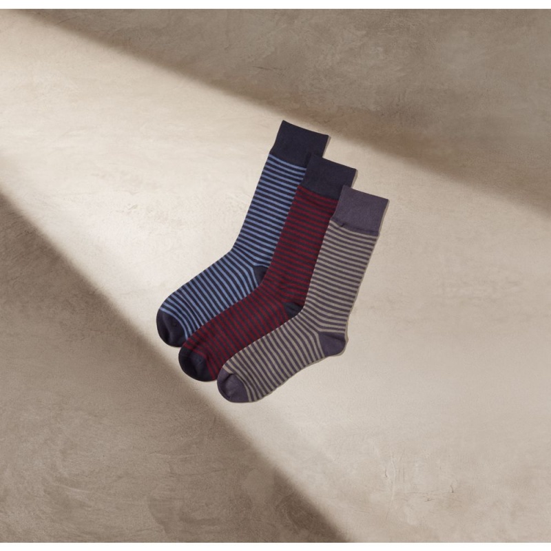 Pánské Ponožky Clarks Stripe Socks 3 Pack Viacfarebný | CZ-180765