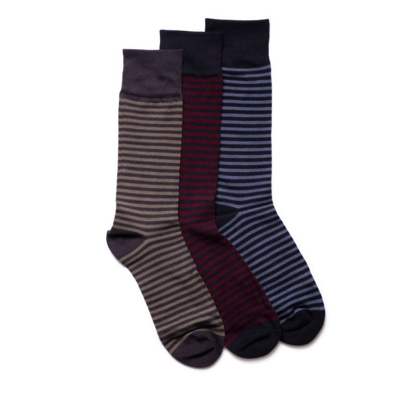 Pánské Ponožky Clarks Stripe Socks 3 Pack Viacfarebný | CZ-180765