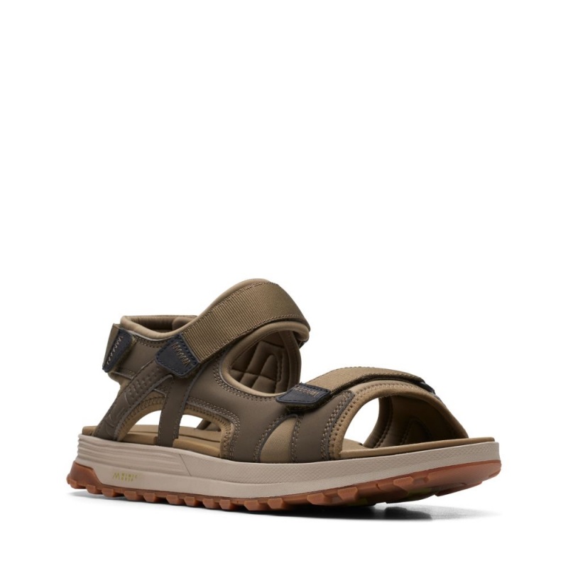 Pánské Sandály Clarks ATL Trek Sun Olivy Zelené | CZ-315270