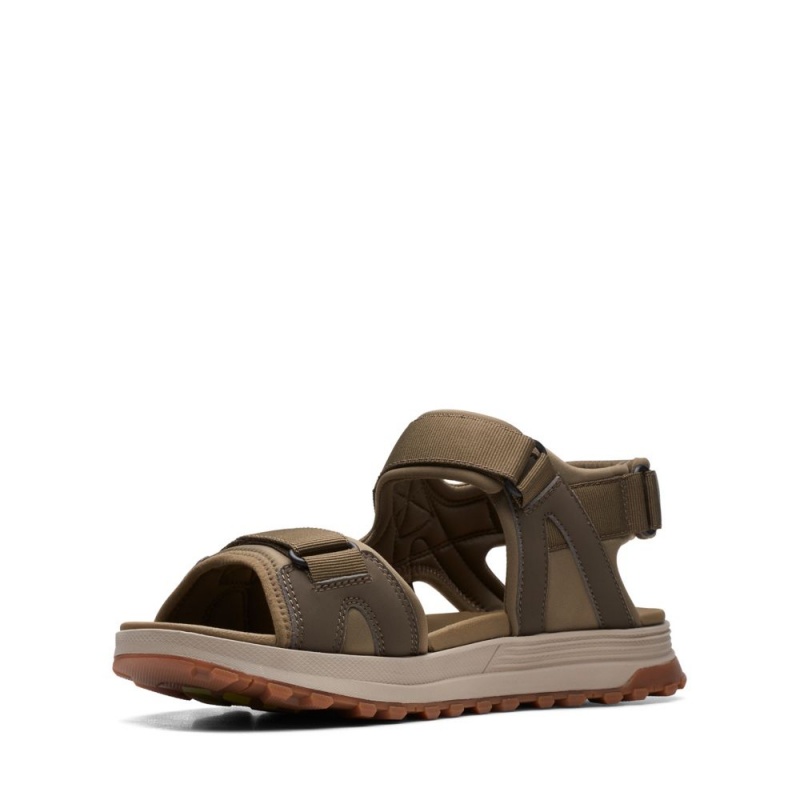 Pánské Sandály Clarks ATL Trek Sun Olivy Zelené | CZ-315270