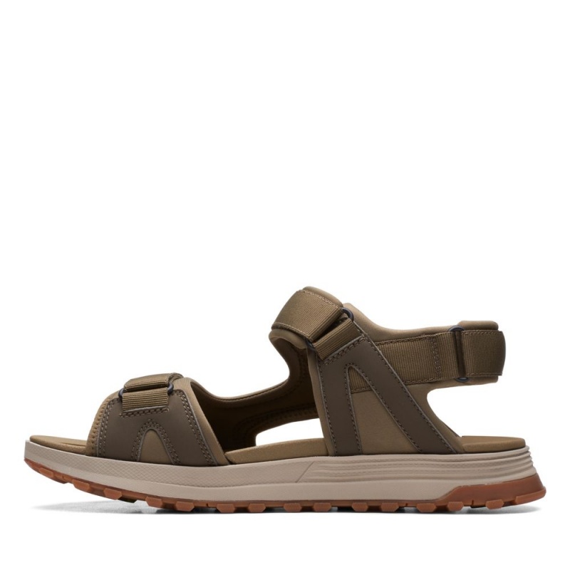 Pánské Sandály Clarks ATL Trek Sun Olivy Zelené | CZ-315270