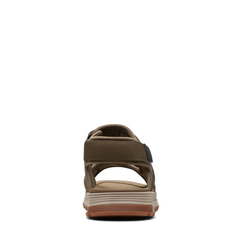 Pánské Sandály Clarks ATL Trek Sun Olivy Zelené | CZ-315270