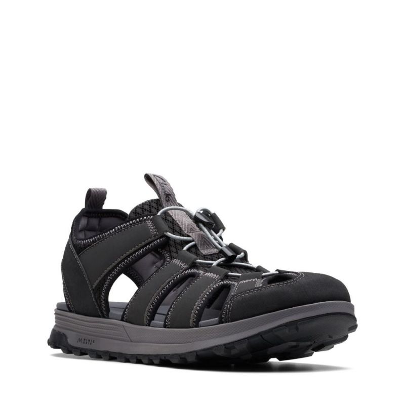 Pánské Sandály Clarks ATL Trek Wave Černé | CZ-453687