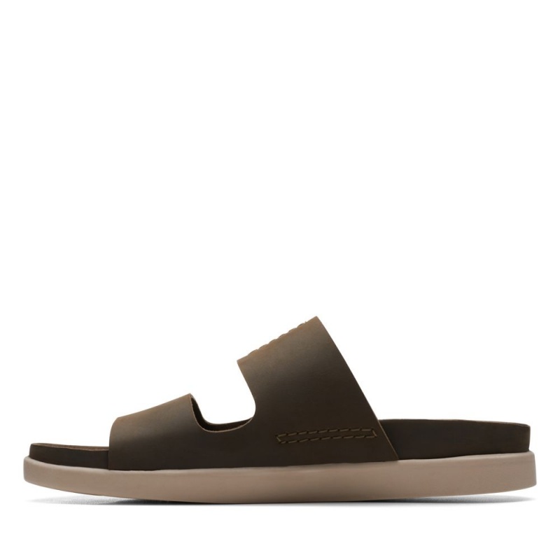 Pánské Sandály Clarks Sunder Coast Tmavě Olivy Zelené | CZ-062953