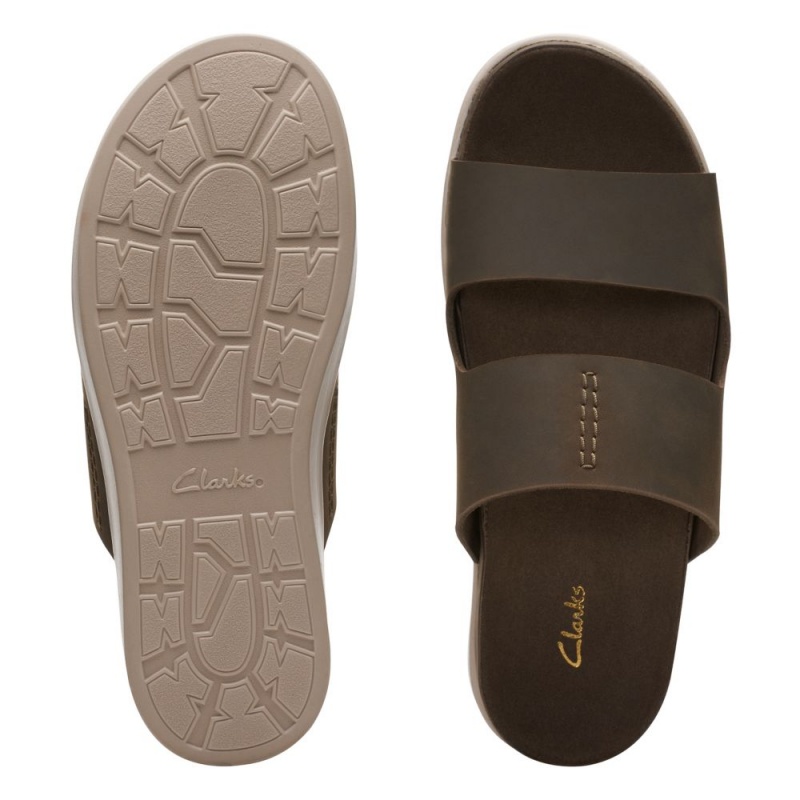 Pánské Sandály Clarks Sunder Coast Tmavě Olivy Zelené | CZ-062953