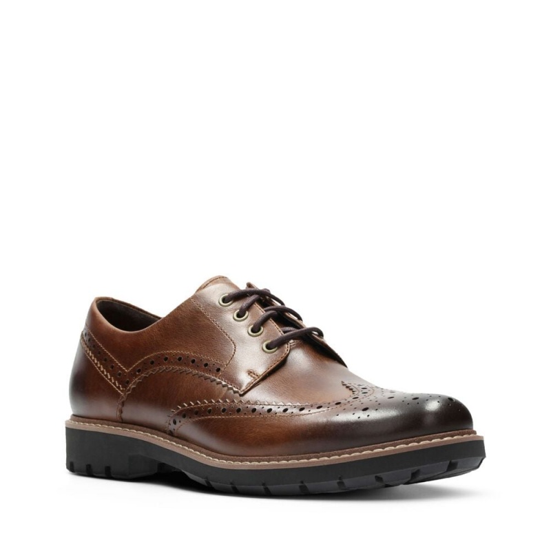 Pánské Společenské Boty Clarks Batcombe Wing Tmavě Hnědé | CZ-486395