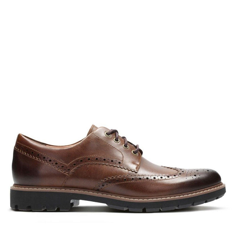 Pánské Společenské Boty Clarks Batcombe Wing Tmavě Hnědé | CZ-486395