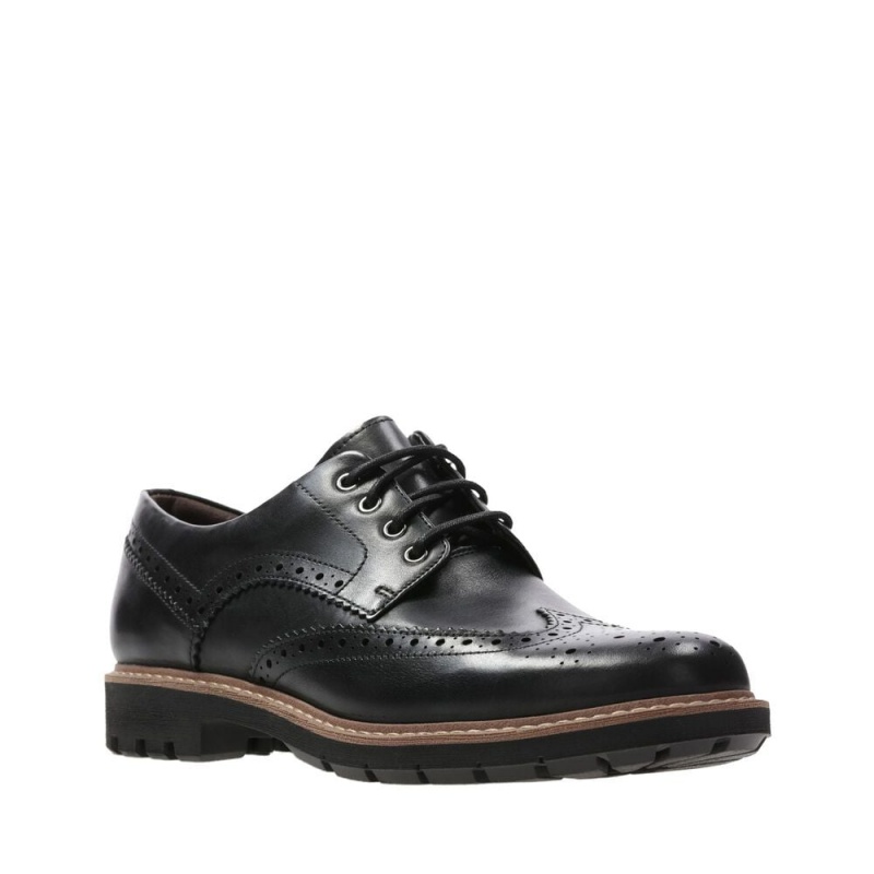 Pánské Společenské Boty Clarks Batcombe Wing Černé | CZ-376849