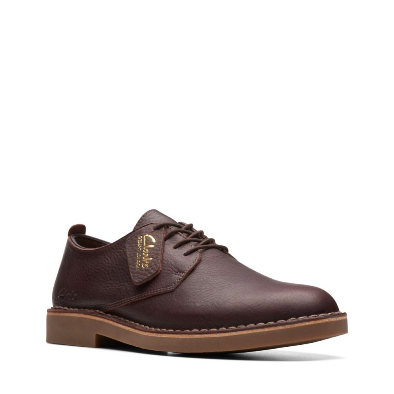 Pánské Společenské Boty Clarks Desert London Evo Tmavě Hnědé | CZ-472398