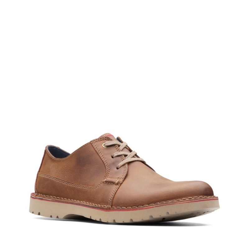 Pánské Společenské Boty Clarks Vargo Plain Tmavě Hnědé | CZ-136029