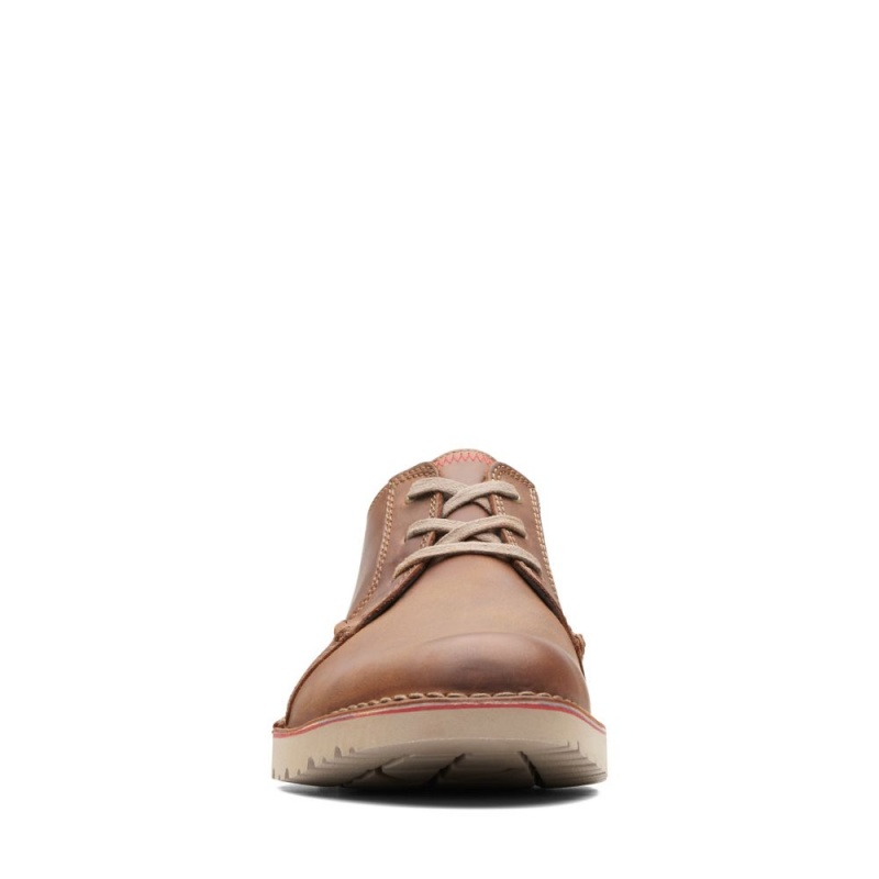 Pánské Společenské Boty Clarks Vargo Plain Tmavě Hnědé | CZ-136029