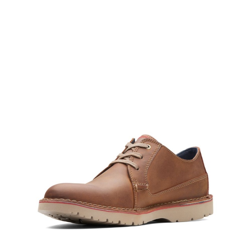 Pánské Společenské Boty Clarks Vargo Plain Tmavě Hnědé | CZ-136029