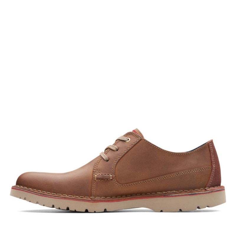 Pánské Společenské Boty Clarks Vargo Plain Tmavě Hnědé | CZ-136029