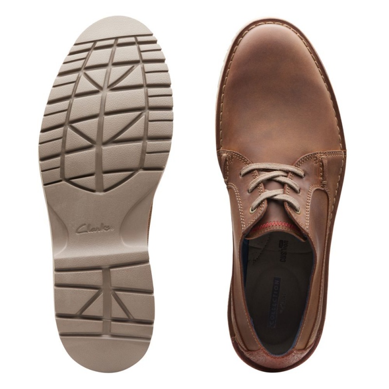 Pánské Společenské Boty Clarks Vargo Plain Tmavě Hnědé | CZ-136029