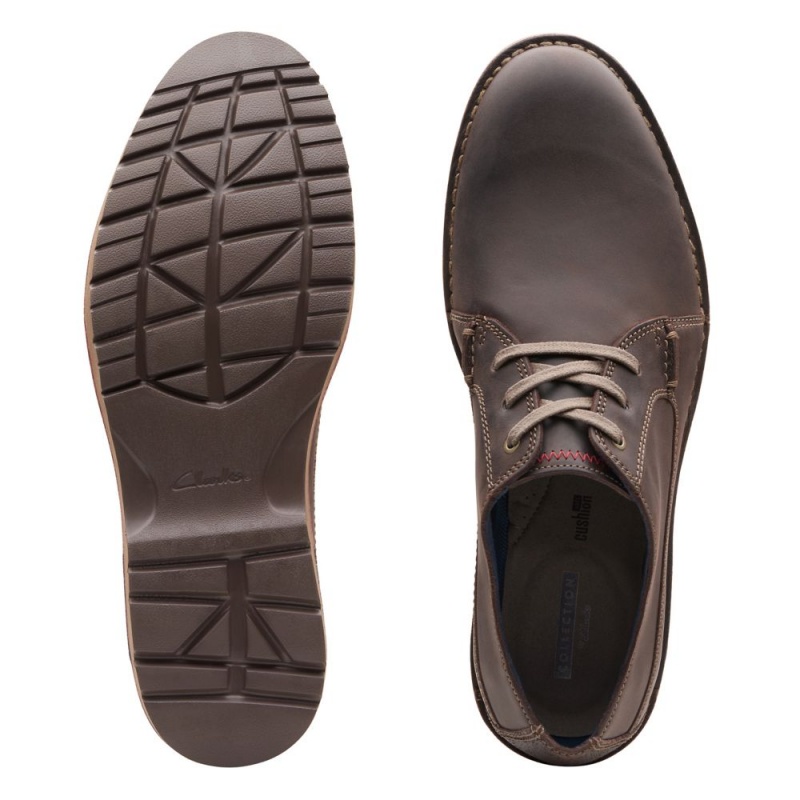 Pánské Společenské Boty Clarks Vargo Plain Tmavě Hnědé | CZ-106732