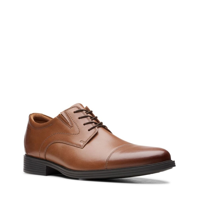 Pánské Společenské Boty Clarks Whiddon Cap Tmavě Hnědé | CZ-580416