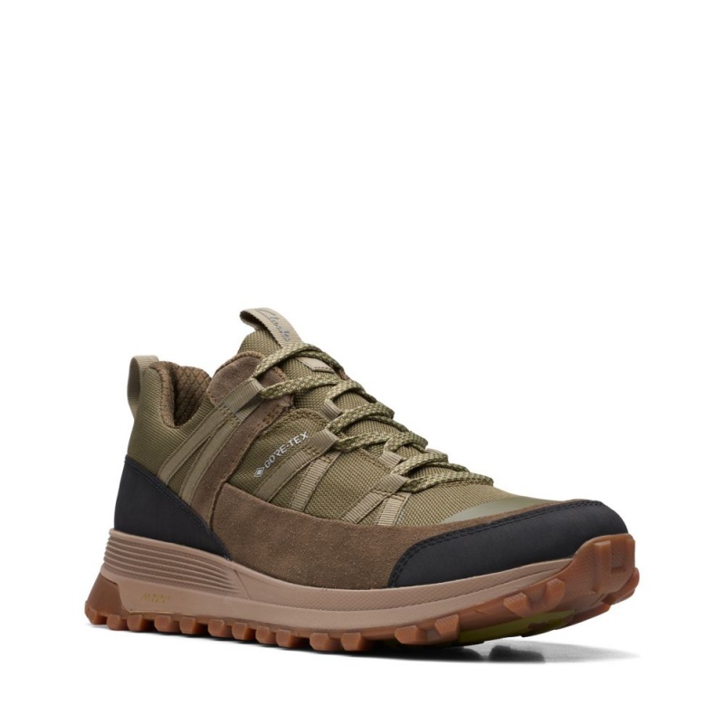 Pánské Tenisky Clarks ATL Trek Run GORE-TEX Tmavě Olivy Zelené | CZ-275046