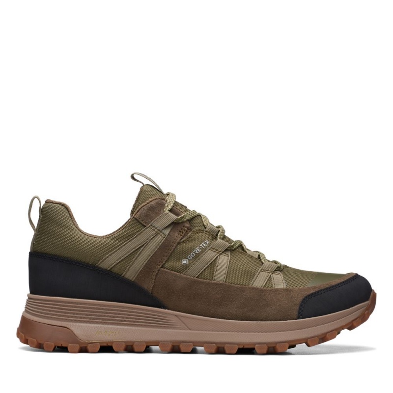 Pánské Tenisky Clarks ATL Trek Run GORE-TEX Tmavě Olivy Zelené | CZ-275046