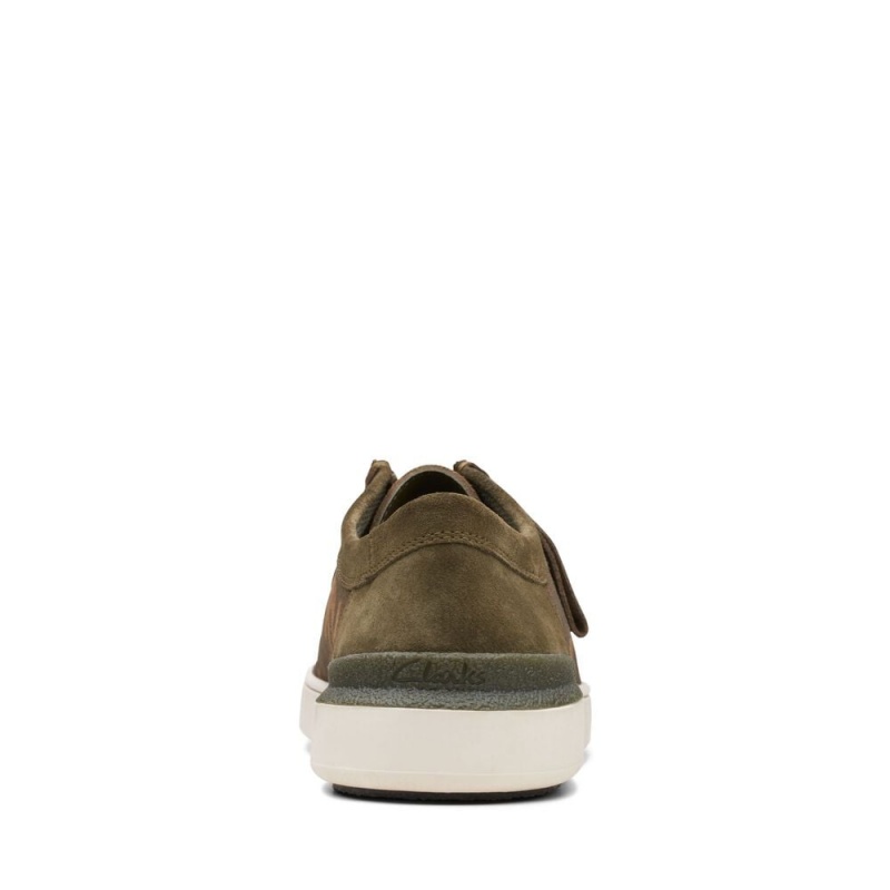 Pánské Tenisky Clarks Court Lite Wally Olivy Zelené | CZ-837254